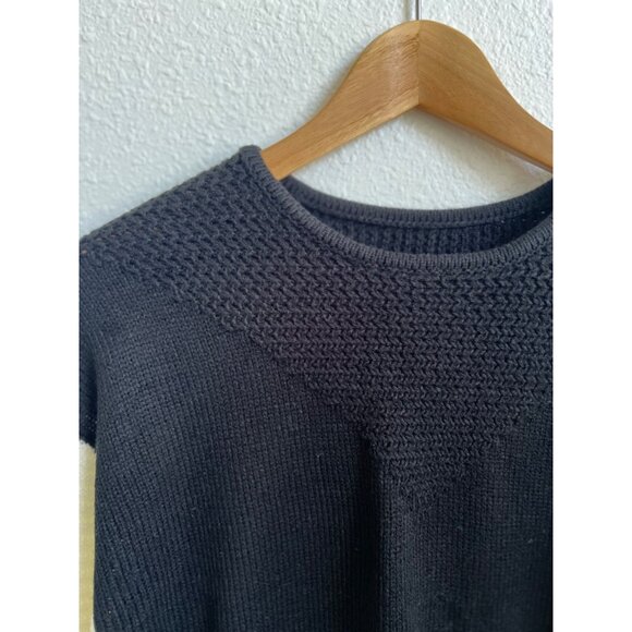 NWT womens chevron two-tone pullover stretchy sweater size S/M - Picture 3 of 5